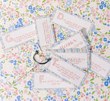 Load image into Gallery viewer, Girl Keyring ABC Scripture Cards
