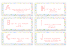 Load image into Gallery viewer, Girl Keyring ABC Scripture Cards
