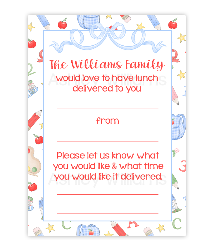 Teacher Delivery Printable