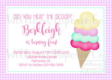 Load image into Gallery viewer, Ice Cream Invitation
