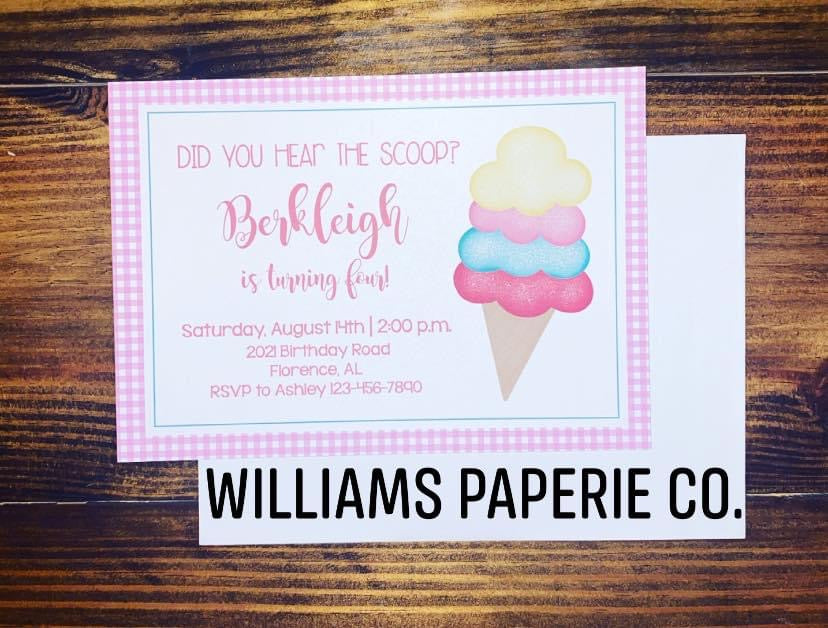 Ice Cream Invitation